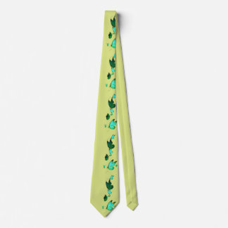 Zijprint bloemen en vlinder  stropdas