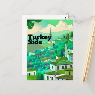 Zijreis ansichtkaart kunst, Zij Turkije ansichtkaa Briefkaart