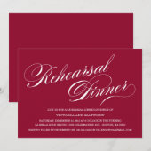 ZIJSCRIPT | REHEARSAL DINER INVITATION KAART (Voorkant / Achterkant)