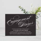 ZIJSCRIPT | VERLOVING-DINERINVITATIE KAART (Staand voorkant)