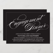 ZIJSCRIPT | VERLOVING-DINERINVITATIE KAART (Voorkant / Achterkant)