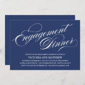 ZIJSCRIPT | VERLOVING-DINERINVITATIE KAART (Voorkant / Achterkant)