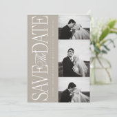 Zijscriptie Save The Date Foto Aankondigingskaart (Staand voorkant)