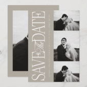 Zijscriptie Save The Date Foto Aankondigingskaart (Voorkant / Achterkant)