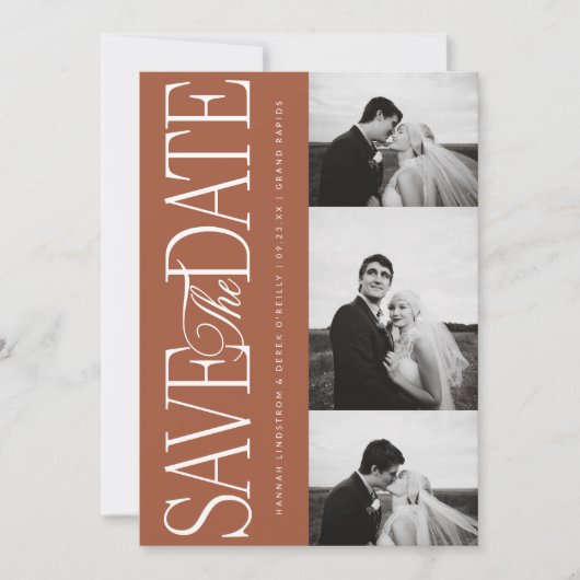 Zijscriptie Save The Date Foto Aankondigingskaart (Voorkant)