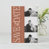Zijscriptie Save The Date Foto Aankondigingskaart (Staand voorkant)