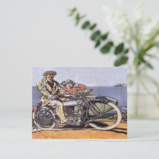  zijspanmotor briefkaart (Staand voorkant)