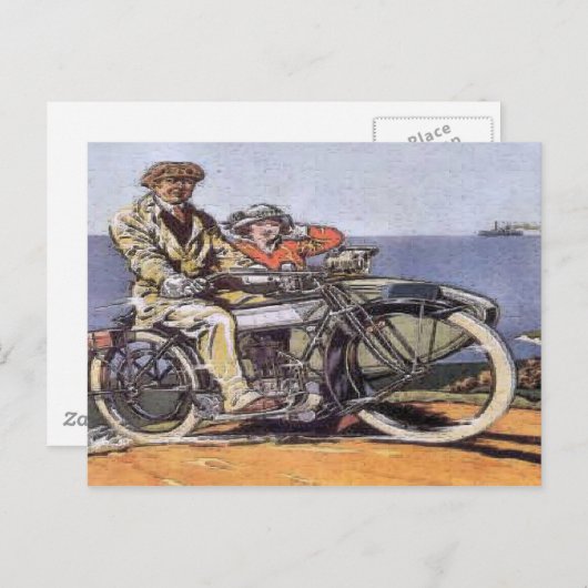 zijspanmotor briefkaart (Voorkant / Achterkant)