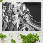 Zijstap, psychedelische rookschedel theedoek (Gevouwen)