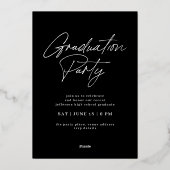 Zijtypografie Afstuderen 2022 3 Foto Feest Folie Uitnodiging (Achterkant)