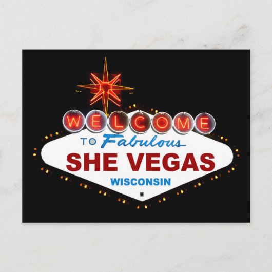 ZijVegas Wisconsin Briefkaart (Voorkant)