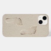 Zijvoetafdrukken in zand Case-Mate iPhone case (Achterkant (horizontaal))