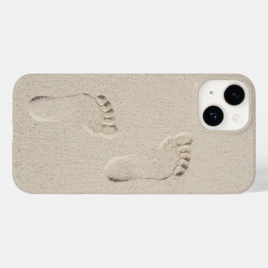 Zijvoetafdrukken in zand Case-Mate iPhone case (Achterkant (horizontaal))