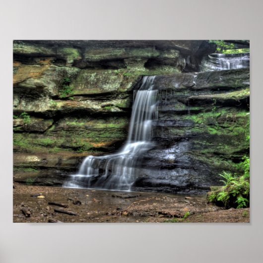 Zijwaterval, Oude Mannen grot, Ohio Poster (Voorkant)