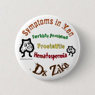 Zika in Mannen Symptomen van RoseWrites Ronde Button 5,7 Cm