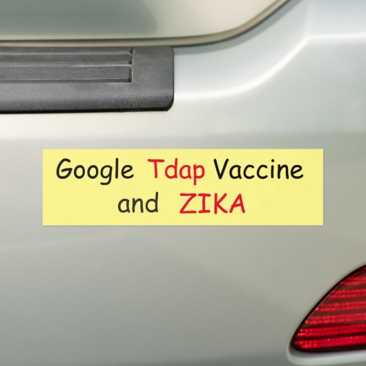 Zika Virus Bumpersticker (Op auto)
