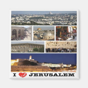 zIL003 i love JERUSALEM Israel Middle East, Fridge Magneet