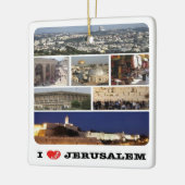 zIL003 i love JERUSALEM Israel Middle East Keramisch Ornament (Links)