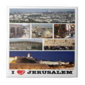 zIL003 i love JERUSALEM Israel Middle East Tegeltje (Voorkant)