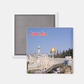 zIL012 WESTERN WOLL Jerusalem, Israël, Fridge Magneet (Voorkant / Achterkant)