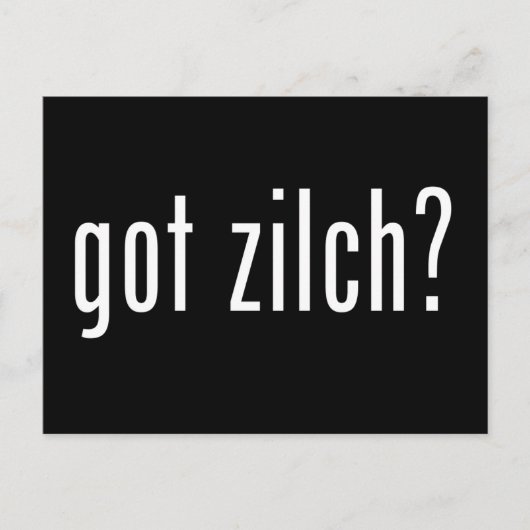 zilch? briefkaart (Voorkant)