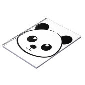 Zilgelend panda-gezicht notitieboek (Linkerzijde)