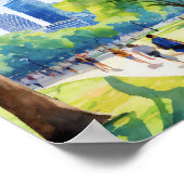 Zilker Park Austin Texas Waterverf Poster (Hoek)