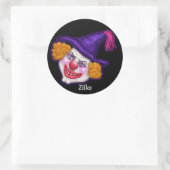 Zilko de Creepy Clown | Halloween Fun Ronde Sticker (Tas)