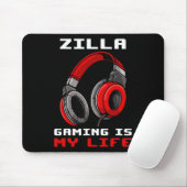 Zilla - Gamen Is Mijn Leven - Gepersonaliseerd Muismat (Met muis)