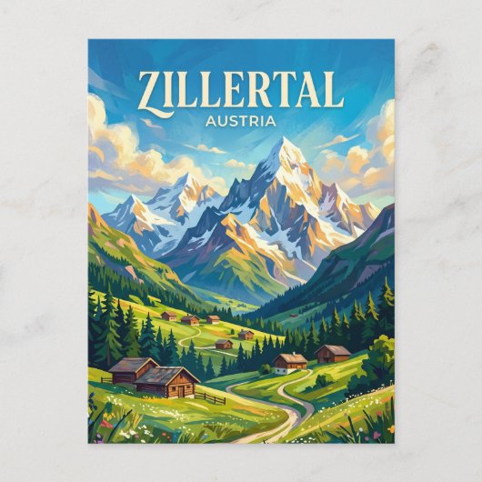 Zillertal Oostenrijk Briefkaart (Voorkant)