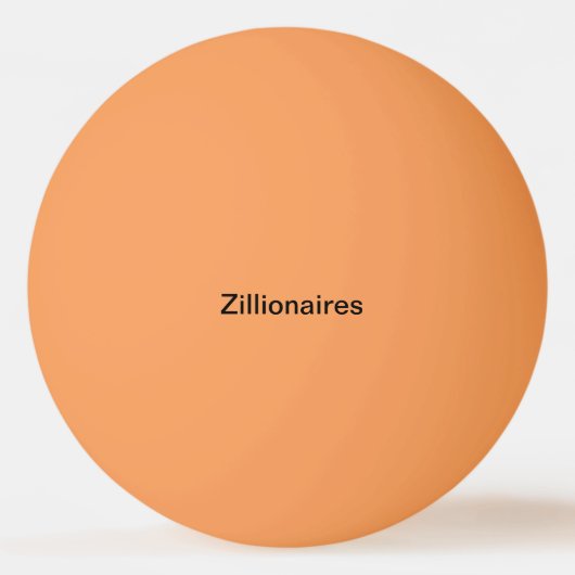 zillionaires oranje pingpongbal (Voorkant)