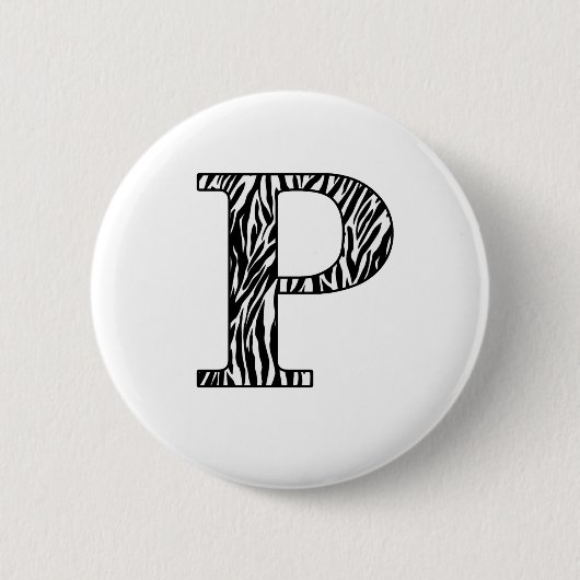 Zilly Zebra P Ronde Button 5,7 Cm (Voorkant)