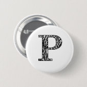 Zilly Zebra P Ronde Button 5,7 Cm (Voorkant /achterkant)