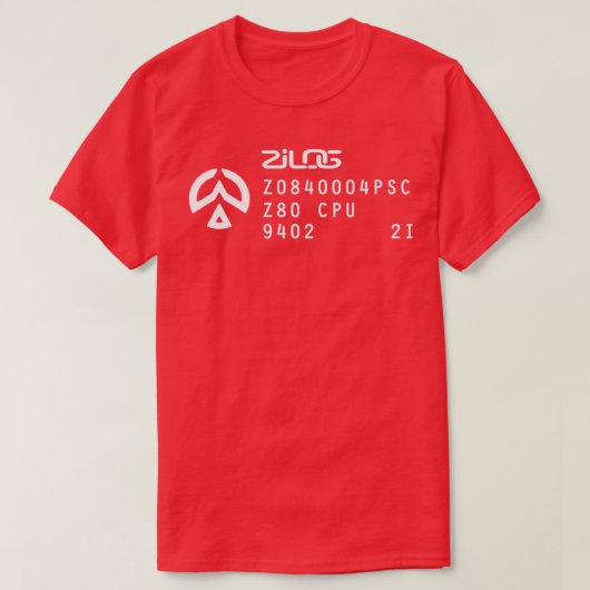  Zilog Z80 microprocessormarkeringen 1 T-shirt (Design voorkant)