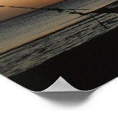 Ziltige lege hammock bij zonsondergang poster (Hoek)