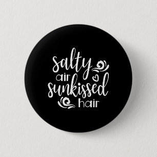 Ziltige Lucht Zongebruinde Haren Vakantie Zomer Oc Ronde Button 5,7 Cm