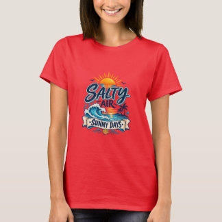 Ziltige Lucht Zonnige Dagen Strand Zomer Typografi T-shirt