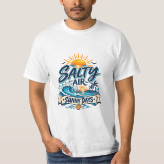 Ziltige Lucht Zonnige Dagen Strand Zomer Typografi T-shirt