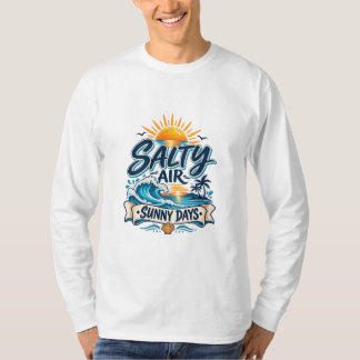 Ziltige Lucht Zonnige Dagen Strand Zomer Vakantie T-shirt