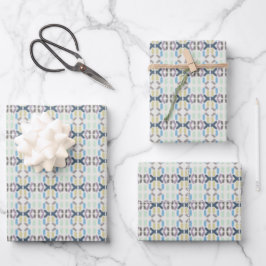 Ziltige waterverf pastelkleuren op wolkenwit inpakpapier vel