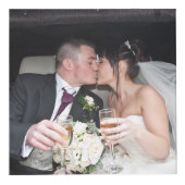 Zilver 25 jaar jubileum rode foto kubus (Voorkant)