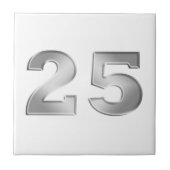 Zilver 25e Jubileum Tegeltje (Voorkant)