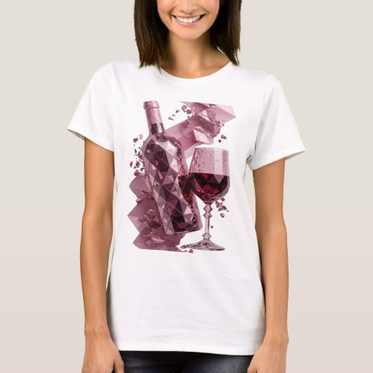 Zilver ABSTRACT ART Statement Design v3 T-shirt (Voorkant)