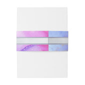 Zilver Abstract Jewel Tone Art Bruiloft Uitnodigingen Wikkel (Achterkant Voorbeeld)