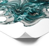 Zilver ABSTRACTE KUNST Abstract ontwerp Poster (Hoek)