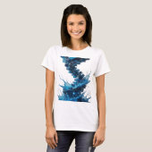 Zilver ABSTRACTE KUNST Maatwerk T-shirt (Voorkant volledig)