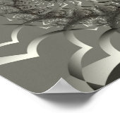 Zilver Abstracte kunst Poster (Hoek)