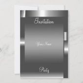 Zilver abstracte uitnodiging van de kleurenpartij (Voorkant)