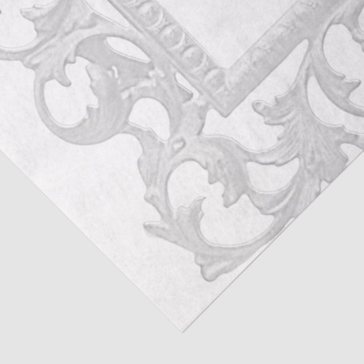 Zilver Acanthus Leaf Lijst Tissuepapier (Detail)