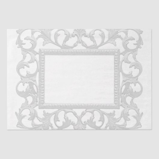 Zilver  Acanthus Leaf  Lijst Tissuepapier (Voorkant)